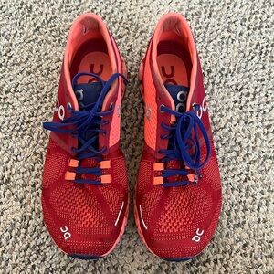ON Women's Cloud X Running Sneaker Shoes, Red/Flash, Size 9.5